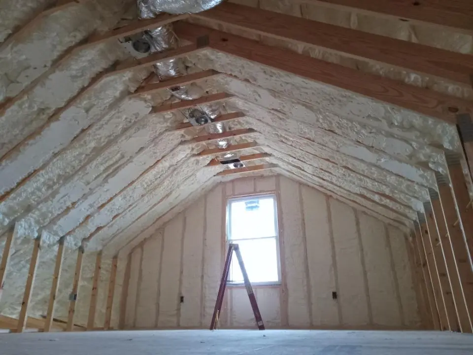 Spray foam roofing application for Crawl Space Insulation project in Altus
